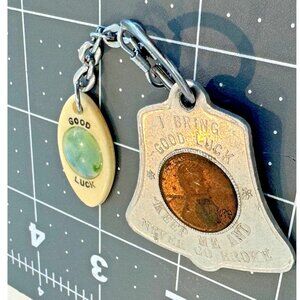 1954 D Washington DC Good Luck Coin Bell Shaped Souvenir FOB Scratcher